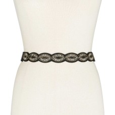 INC International Concepts Women's Oval Beaded Scallop Stretch Belt