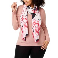 INC International Concepts Women's Painted Dusk Floral Wrap & Scarves, Black Multi