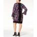  Women's Plus Bell-Sleeve Ponté Shift Dress