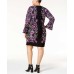  Women's Plus Bell-Sleeve Ponté Shift Dress