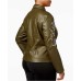  Women's Plus Embroidered Faux-Leather Jacket