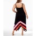  Women’s Plus Size Handkerchief-Hem Maxi Dress
