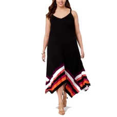 INC International Concepts Women’s Plus Size Handkerchief-Hem Maxi Dress