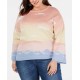  Women's Plus Size Intarsia Pullover Sweaters