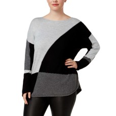 INC International Concepts Women's Plus Size Long-Sleeve High-Low Sweaters