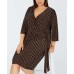  Women’s Plus Size Printed Faux-Wrap Dresses