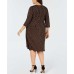  Women’s Plus Size Printed Faux-Wrap Dresses