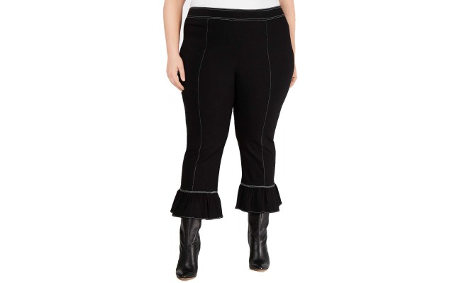  Women's Plus Size Stitch Bell-Hem Pants
