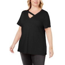 INC International Concepts Women's Plus Size Strap-Neck T-Shirts