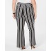  Women's Plus Size Striped Ponte-Knit Boot-Cut Pants