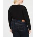  Women's Plus Size Surplice Long-Sleeve Bodysuits Tops