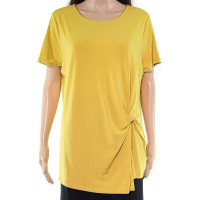 INC International Concepts Women’s Plus Size Twisted Asymmetrical Pullover Blouse Tops