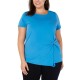 Women’s Plus Size Twisted Asymmetrical Pullover Blouse Tops