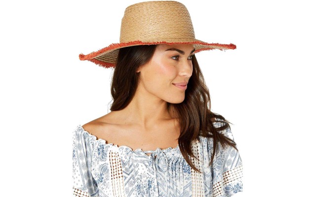  Women's Pop Fray Edge Floppy Sun Hats