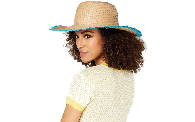  Women's Pop Fray Edge Floppy Sun Hats