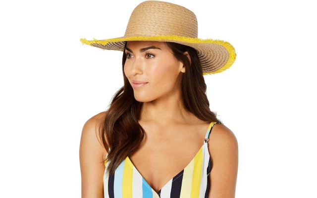  Women's Pop Fray Edge Floppy Sun Hats