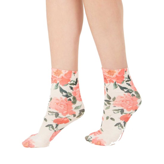   Women’s Printed Anklet Socks (Pink)