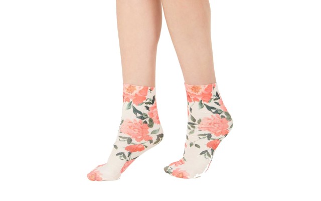   Women’s Printed Anklet Socks (Pink)