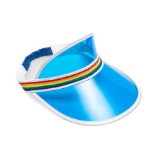 INC International Concepts Women’s Rainbow Ribbon Visor, Blue