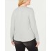  Women’s Ribbed Shirttail Sweater (Green, 1X)