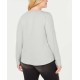  Women’s Ribbed Shirttail Sweater (Green, 1X)