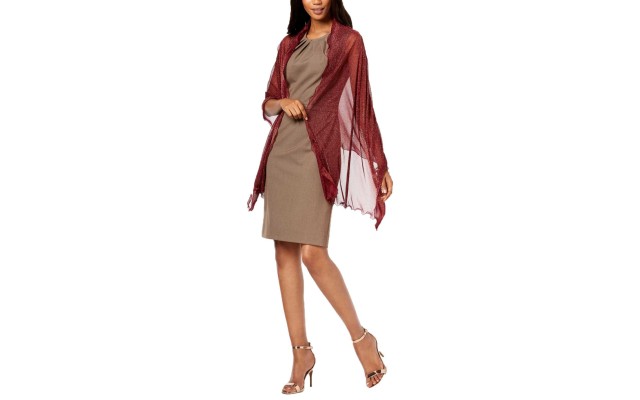  Women’s Ruffle-Edge Metallic Evening Wraps