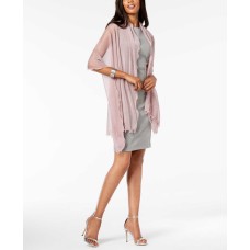 INC International Concepts Women’s Ruffle-Edge Metallic Evening Wraps
