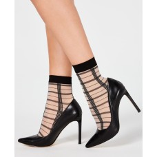 INC International Concepts Women’s Sheer Plaid Anklet Socks