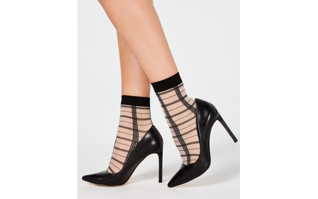  Women’s Sheer Plaid Anklet Socks