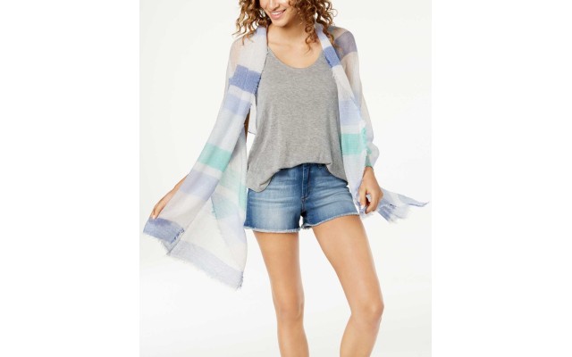  Women’s Stripe Pleated Wraps