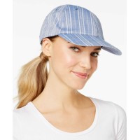 INC International Concepts Women's Striped Cotton Baseball Caps, Blue
