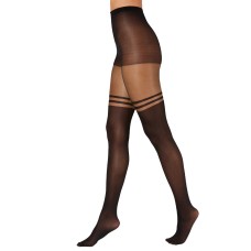 INC International Concepts Women's Striped Mock Thigh-High Tights