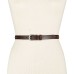  Women's Studded Skinny Leather Belt