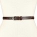  Women's Studded Skinny Leather Belt