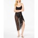  Women's Summer Metallic Wrap & Scarves, Black