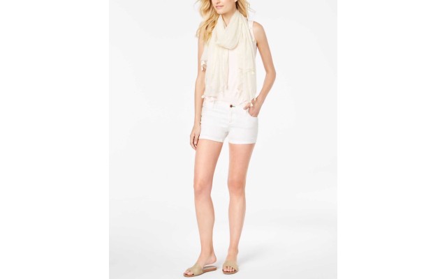  Women's Summer Metallic Wrap & Scarves, White