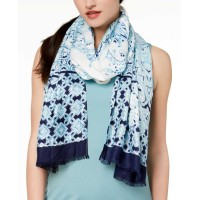 INC International Concepts Women's Swimming Tiles Wrap & Scarves, Blue