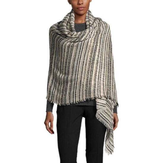 INC International Concepts Women’s Textured Yarn Bouclé Shine Wrap (OS)