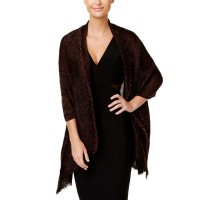 Inc International Concepts Women’s Tiny Pleated Metallic Scarf Wrap