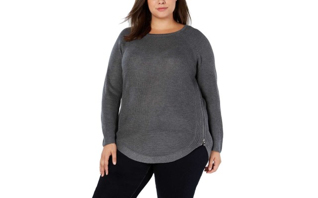  Women's Waffle-Knit Side-Zip Sweaters