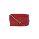 INC Womens Gwenn Faux Leather Colorblock Shoulder Handbag Red Small