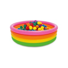 Inflatable Plastic Ball Pool for Birthday Parties at Home for KidsToddlersBoys & GirlsPaddling Pools with Balls for Indoor Parties and Play DatesBlow Up Ball Pits for PetsDogsPuppies and Cats