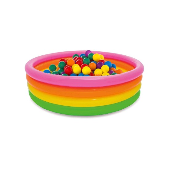 Inflatable Plastic Ball Pool for Birthday Parties at Home for Kids, Toddlers, Boys & Girls, Paddling Pools with Balls for Indoor Parties and Play Dates, Blow Up Ball Pits for Pets, Dogs, Puppies and Cats