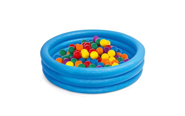 Inflatable Plastic Ball Pool for Birthday Parties at Home for Kids, Toddlers, Boys & Girls, Paddling Pools with Balls for Indoor Parties and Play Dates, Blow Up Ball Pits for Pets, Dogs, Puppies and Cats