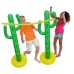 Inflatable Pool Party Games Set,  Summer Water Toys for Cool Outdoor and Poolside Parties for Teens and Kids Including Flamingo with Rings, Pool Party Pong, Double Water Slide and Cactus Limbo Kit