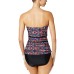 Antigua Tribal-Print Tankini Top (Coral / Multi, 10)