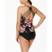 Strappy-Back Push-Up Top Women’s Swimsuit (Zen Gardens Printed, 6)