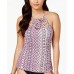  Women’s Swimsuit Cabo Sands Printed High-Neck Tankini Top