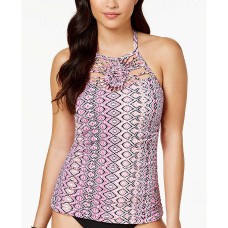 Island Escape Women’s Swimsuit Cabo Sands Printed High-Neck Tankini Top
