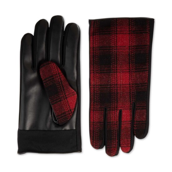  Signature Men’s Faux-Leather Driving Gloves
